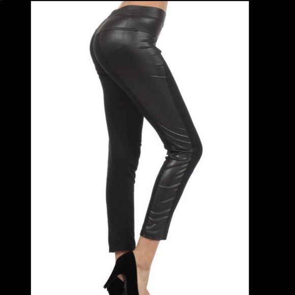 🤩Black Duo Fabric Stretchy Leggings - Picture 2 of 6